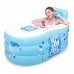 Bathtubs Freestanding Blue Large Inflatable Thickened Adult Plastic tub  Hand Pump (Size : 150cm/59.1inch) - B07H7KDGP7